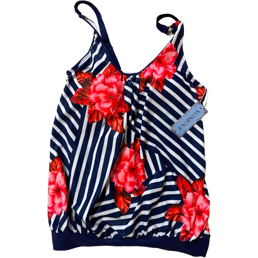 Yonique Tankini Top Womens Small NWT